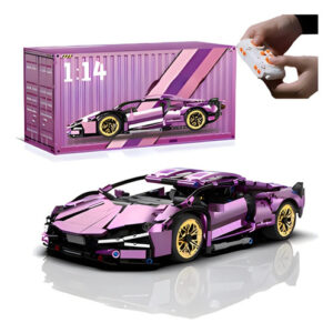 CARRO ESPORTIVO LAMBORGHINI COM 1.314 PEÇAS PARA MONTAR + KIT DE MOTORIZAÇÃO, ILUMINAÇÃO E CONTROLE REMOTO