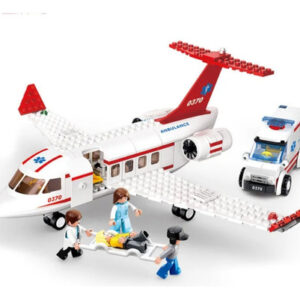 KIT AVIÃO AMBULÂNCIA COM HELICÓPTERO TOTALIZANDO 737 PEÇAS PARA MONTAR