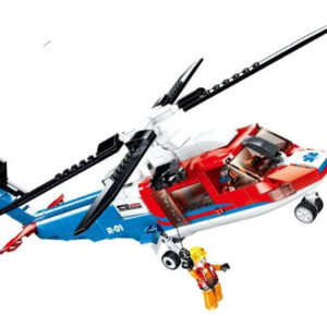 HELICÓPTERO DE MONTAR COM 402 PEÇAS COM 40 CENTÍMETROS - MARCA SLUBAN