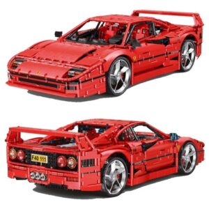 CARRO ESPORTIVO FERRARI F40 COM 4026 PEÇAS PARA MONTAR MODELO X001