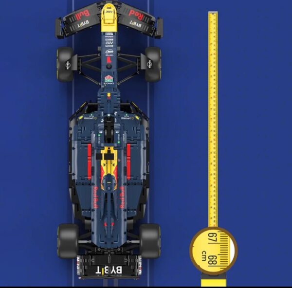 CARRO DE FORMULA 1 RB19 RED BULL COM 2.464 PEÇAS PARA MONTAR + KIT DE MOTORIZAÇÃO E CONTROLE REMOTO - EDIÇÃO ESPECIAL - 68 CENTÍMETROS DEPOIS DE MONTADA - Image 8