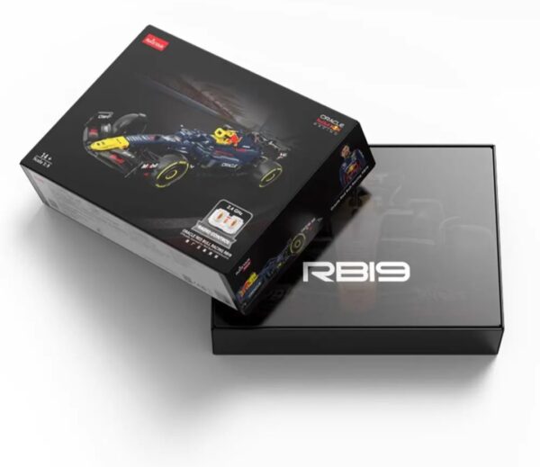 CARRO DE FORMULA 1 RB19 RED BULL COM 2.464 PEÇAS PARA MONTAR + KIT DE MOTORIZAÇÃO E CONTROLE REMOTO - EDIÇÃO ESPECIAL - 68 CENTÍMETROS DEPOIS DE MONTADA - Image 9