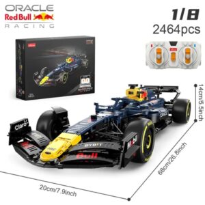 CARRO DE FORMULA 1 RB19 RED BULL COM 2.464 PEÇAS PARA MONTAR + KIT DE MOTORIZAÇÃO E CONTROLE REMOTO - EDIÇÃO ESPECIAL - 68 CENTÍMETROS DEPOIS DE MONTADA