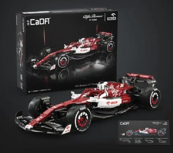 CARRO DE FÓRMULA 1 ALFA ROMEO COM 1868 PEÇAS PARA MONTAR - MARCA CADA, MODELO C64005