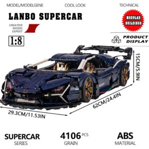 LAMBORGHINI AVENTADOR COM 4260 PEÇAS PARA MONTAR + KIT DE MOTORIZAÇÃO E CONTROLE REMOTO