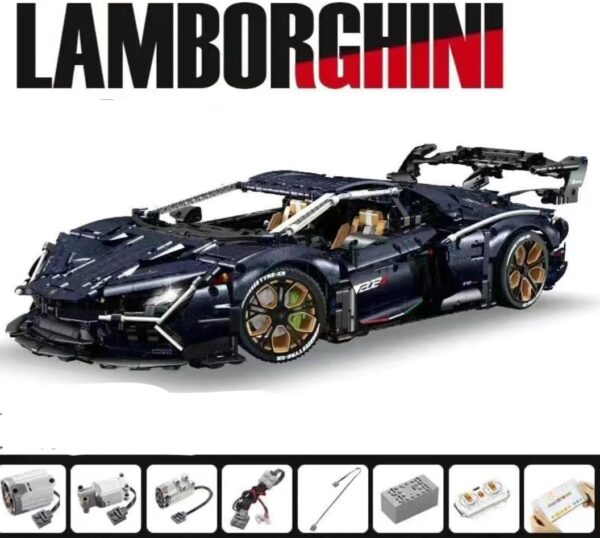 LAMBORGHINI AVENTADOR COM 4260 PEÇAS PARA MONTAR + KIT DE MOTORIZAÇÃO E CONTROLE REMOTO - Image 3